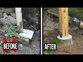DIY Deck Post Replacement Concrete Footing New Deck Support