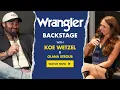 Wrangler Backstage with Koe Wetzel