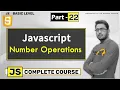 JS Number Operations in Javascript in Hindi for Beginners by smart mind