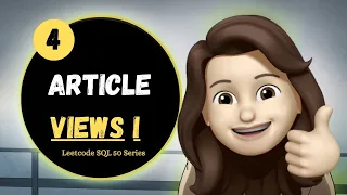 Article Views I LeetCode SQL 50 SQL Solution