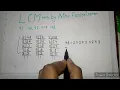 Lcm of three numbers 48 72 and 108 by prime factorization prime factorization method