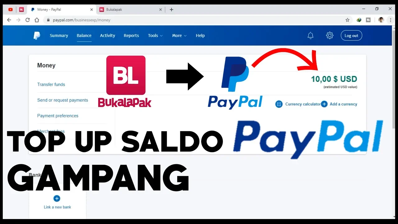 CARA TOP UP SALDO PAYPAL MELALUI ATM & INTERNET BANKING | OVO-GOPAY-LINK AJA-DANA