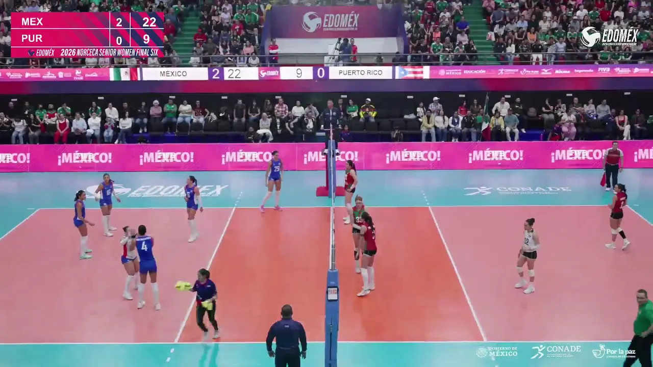 México  🆚 Puerto Rico | 2026 NORCECA Senior Women Final Six | Zinacantepec, Estado de México EN VIVO