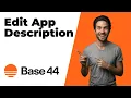 How To Edit App Description In Base44 Quick Guide