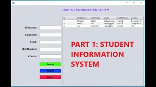 Part 1 Student information system Student Management System in java netbeans and mysql