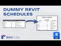 Create a Dummy Schedule in Revit