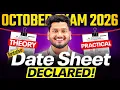 NIOS Big Update October 2026 Date Sheet Practical TMA Marks