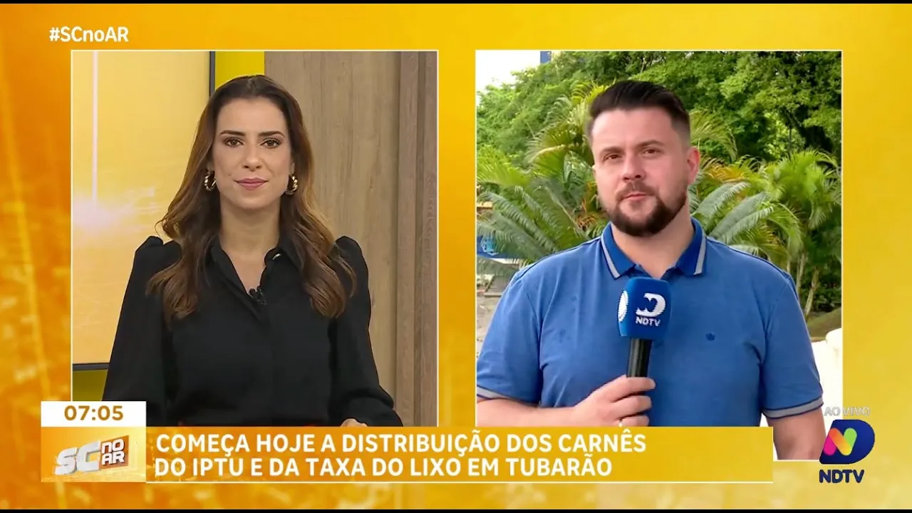 Inicia nesta quarta-feira a distribuição do boleto físico do IPTU e da taxa do lixo em Tubarão