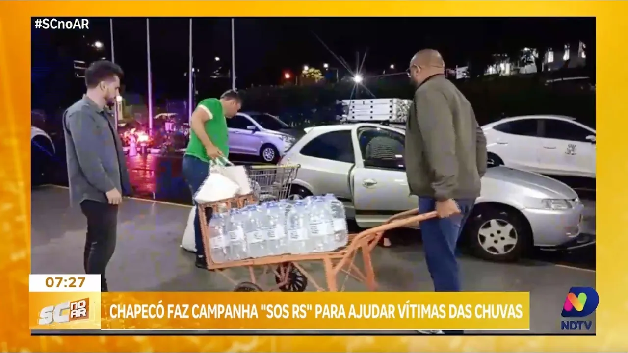 Chapecó lança campanha SOS Rio Grande do Sul para ajudar vítimas das chuvas