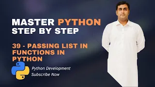 39 - How to Pass List in Function in Python Python Tutorials For Beginners in