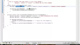 HOW TO VALIDATE PIN CODE NUMBER IN JAVA USING REGEX