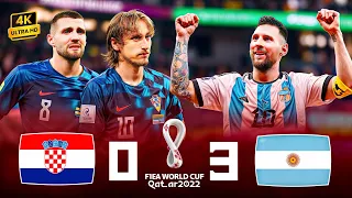 ميسي يقضي علي حلم مودريتش في نصف نهائي كاس العالم 2022 الأرجنتين 3 0 كرواتيا جوده 4K UHD 
