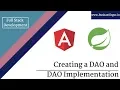 Angular and Spring C CRUD Tutorial - Creating DAO and DAO implementaion