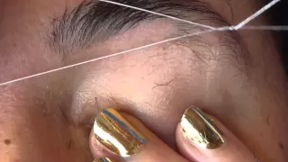 More brow threading with Lee