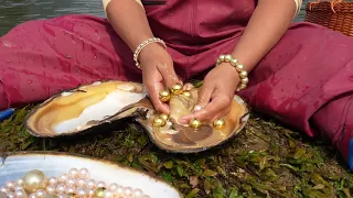 💪Beautiful women bravely enter the Clam Oyster Kingdom and seize the supreme glory of pearls!