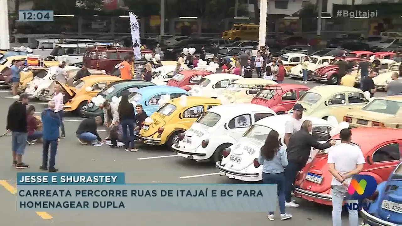Carreata percorre ruas de Itajaí e BC para homenagear dupla Jesse e Shurastey