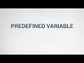 54 PreDefined Variables