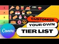 How to Easily Create a Custom TIER LIST in Minutes Using Canva Free Templates