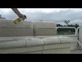 Marine 31 Vinyl cleaner vs BioKleen for moldy boat seats CLEAR winner