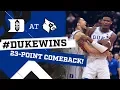 Duke Basketball Historic Comeback at Louisville 19
