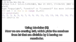 List comprehension with if statement and modulus finding odd and even numbers Python