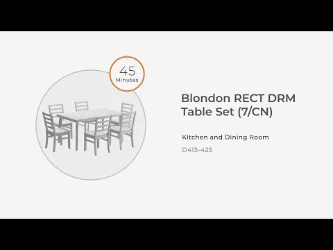 Blondon - Rectangular Drm Table Set (Set of 7) - Brown / Black