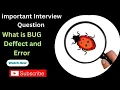 Defect Bug Error and Failure in Software Testing Explained in Hindi