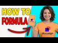 How To Set Up Formula Fields In DocuSign Templates Full Guide 2026