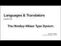 17 The Hindley-Milner Type System