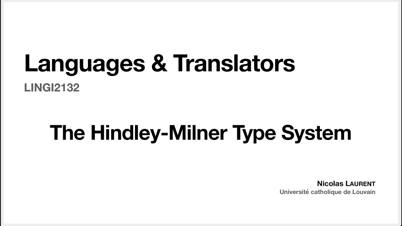 Hindley-Milner Type System Explained | Polymorphic Lambda Calculus Theory