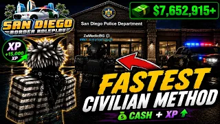 FASTEST WAY TO MAKE MONEY LEVEL UP AS A CIVILIAN in San Diego Border Roleplay Roblox