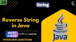 Reverse String Program in Java String Manipulation Coding Interview Questions Java for Beginners