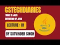 Introduction to Java Definition of Java Full Java Course Complete Java Playlist Lecture 01