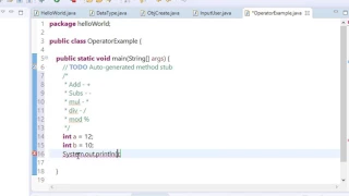 14 arithmetic operator in java