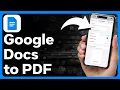 How To Convert Google Doc To PDF