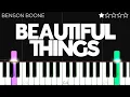 Download Lagu Benson Boone - Beautiful Things | EASY Piano Tutorial