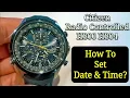 How To Set Time Date Blue Angels Citizen Radio Controlled H800 H804 Atomic