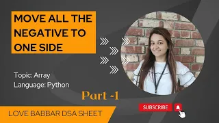 Move All Negative Elements to One Side of an Array in Python Part 1 450 Question Love Babba