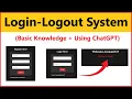 User Login Logout System In PHP and MySQL With Basic Knowledge ChatGPT