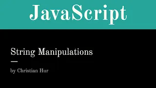 JavaScript String Manipulation