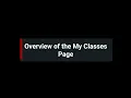 Overview of My Classes
