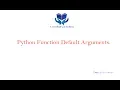 75-Python Functions - Default Argument