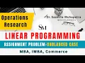 Unbalanced Assignment Problem Non-Square Matrix Assignment Hungarian Method Operations Research