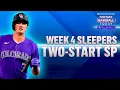 Week 4 Sleepers Two-Start Pitchers TJ Rumfield Keeps Raking Fantasy Baseball Advice