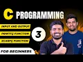 C - 03 Input and Output in C language printf and scanf function in C language C Kickstart