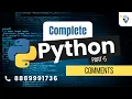 Python Comments Explained Python Tutorial for Beginners Single-line Multi-line