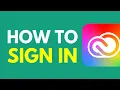 How To Sign in Adobe Creative Cloud Log in Adobe Creative Cloud Tutorial