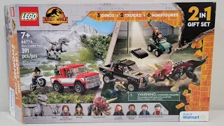 Lego Jurassic World Triceratops Pickup Truck Ambush 76950 REVIEW!