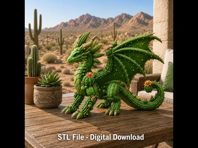 Desert Bloom Dragon STL File for 3D Print video thumbnail