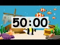 50 Minute Countdown Timer Alarm Clock With Music Timer for Kids Animal Fish
